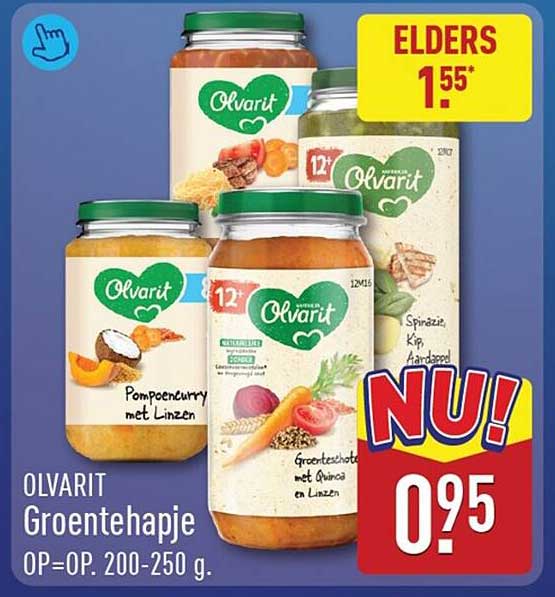 OLVARIT Groentehapje OP=OP. 200-250 g.