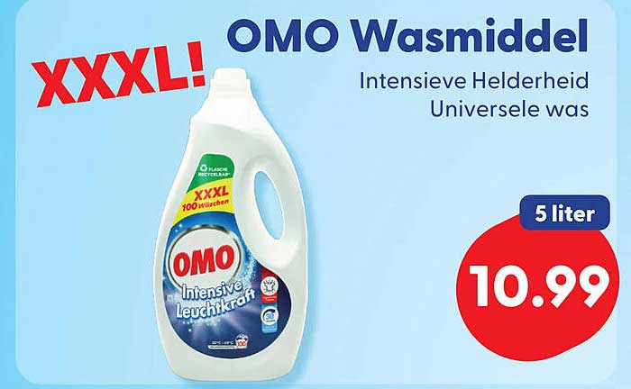 OMO Wasmiddel Intensieve Helderheid Universele was XXL!