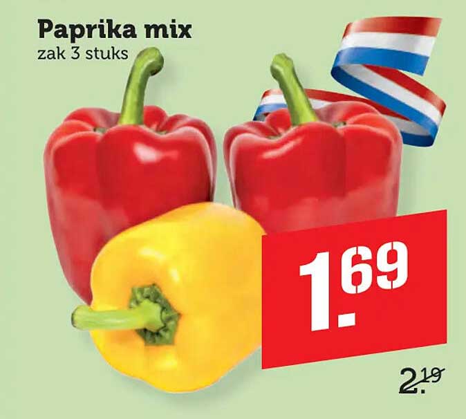 Paprika mix zak 3 stuks