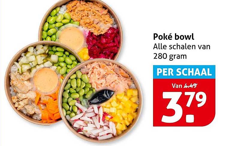 Poké bowl Alle schalen van 280 gram PER SCHAAL
