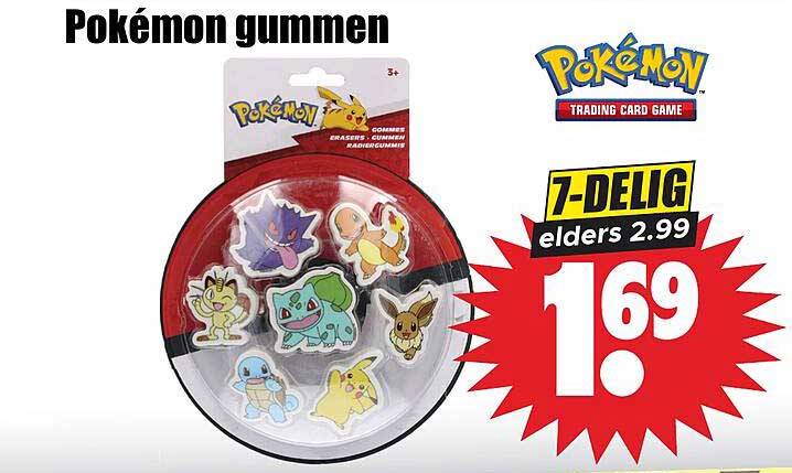 Pokémon gummen 7-delig elders 2.99