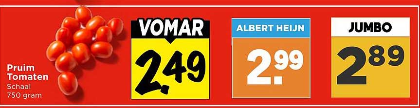 Pruim Tomaten Schaal 750 gram