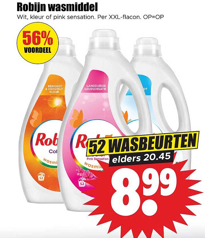 Robijn wasmiddel 52 wasbeurten elders 20.45