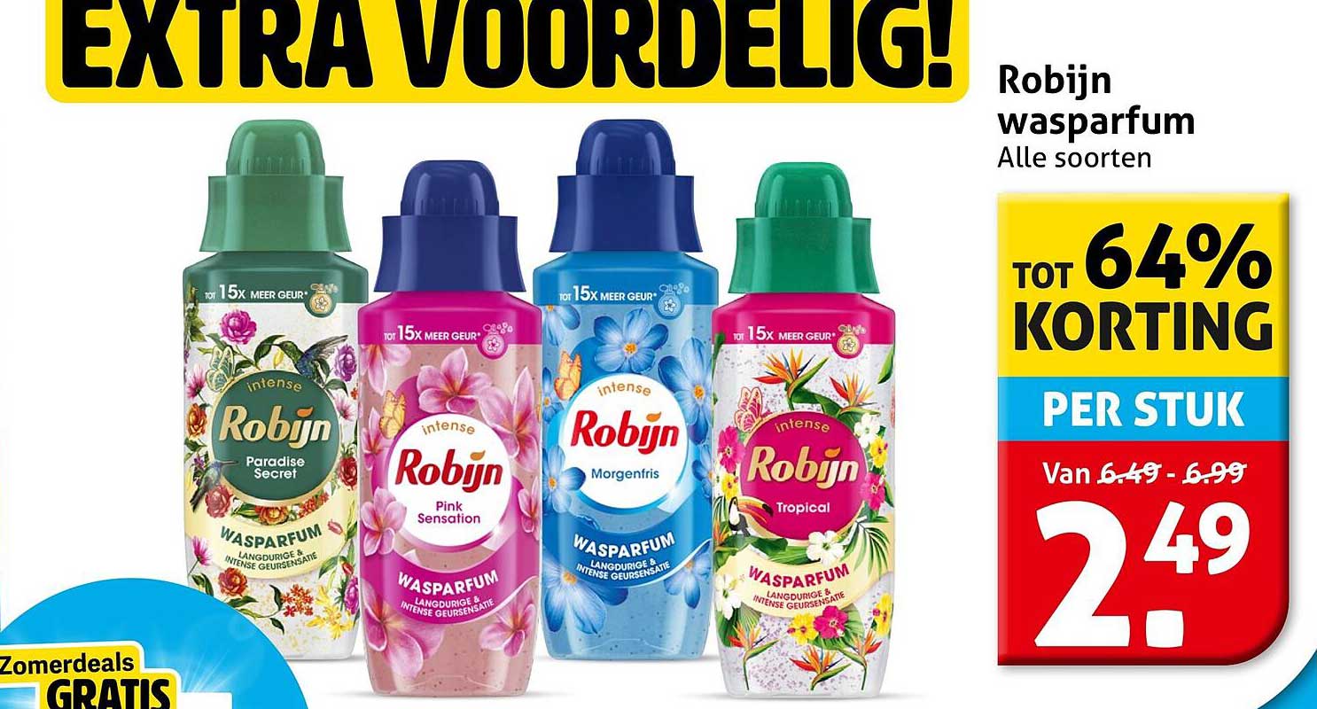 Robijn wasparfum Alle soorten TOT 64% KORTING PER STUK