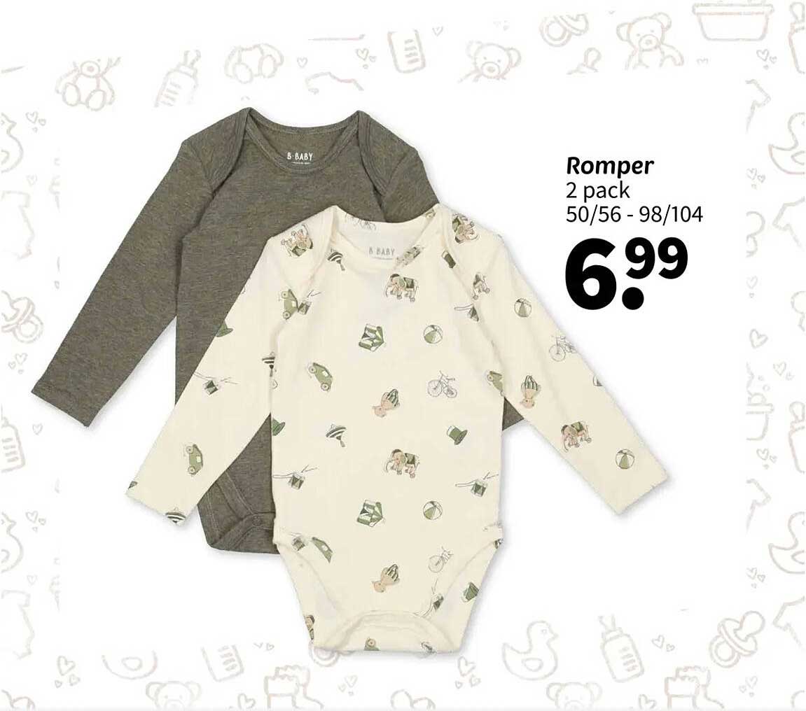 Romper 2 pack 50/56 - 98/104