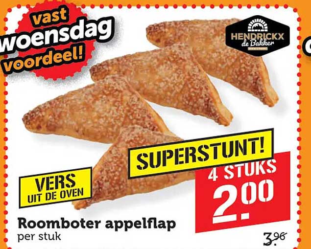 Roomboter appelflap per stuk SUPERSTUNT!