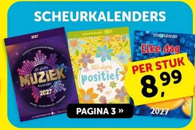 SCHEURKALENDERS PER STUK