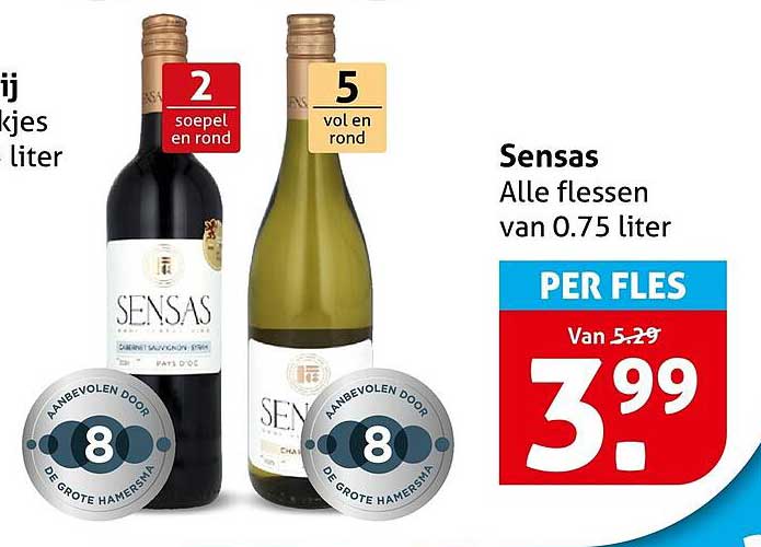 Sensas Alle flessen van 0.75 liter PER FLES