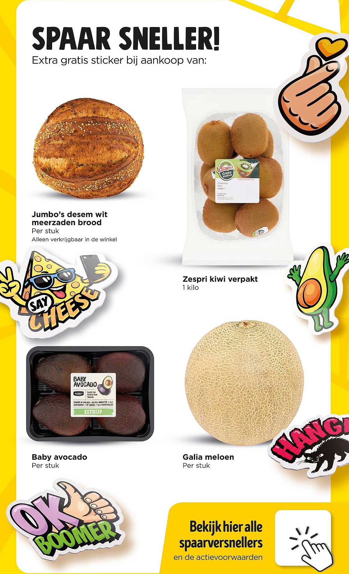 SPAAR SNELLER! Extra gratis sticker bij aankoop van: