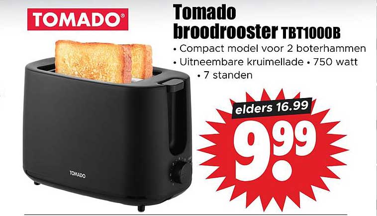 Tomado broodrooster TBT1000B