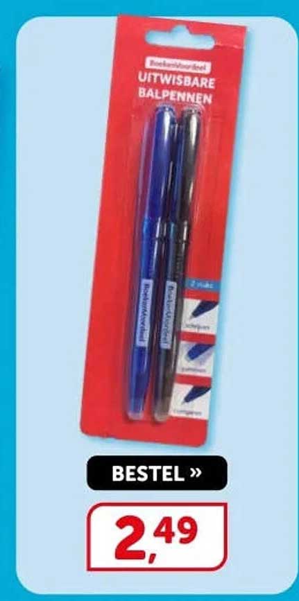 UITWISBARE BALPENNEN