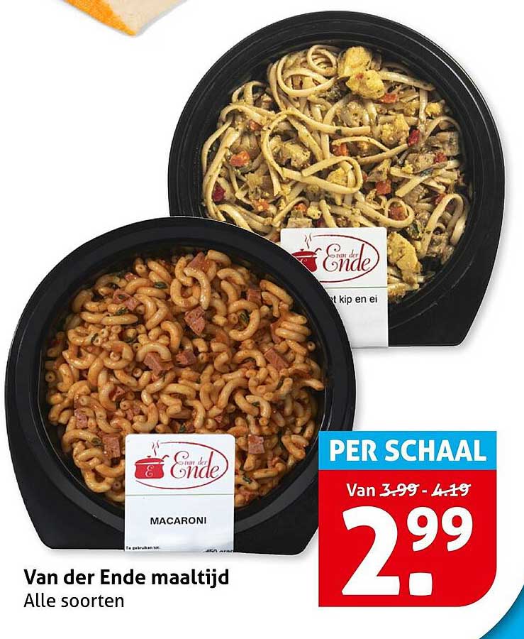 Van der Ende maaltijd Alle soorten PER SCHAAL