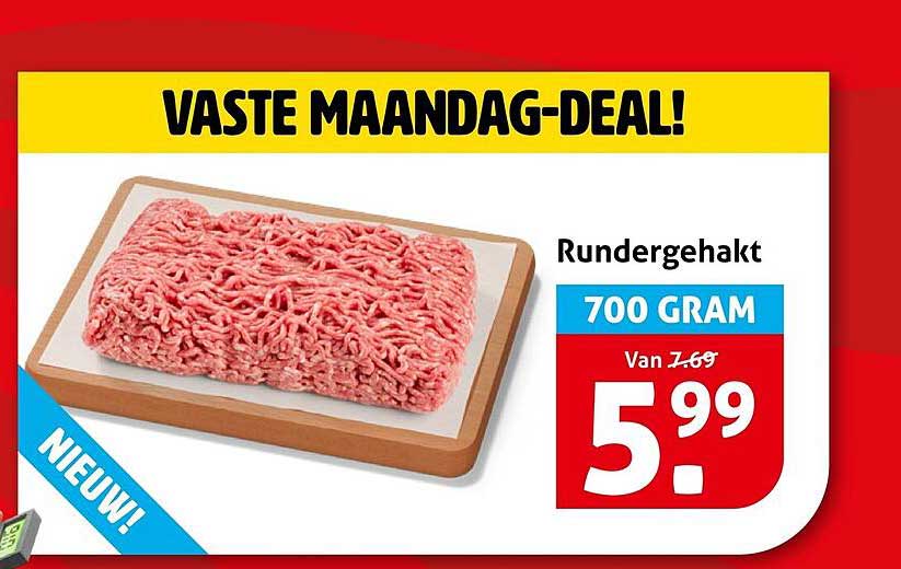 VASTE MAANDAG-DEAL! Rundergehakt 700 gram