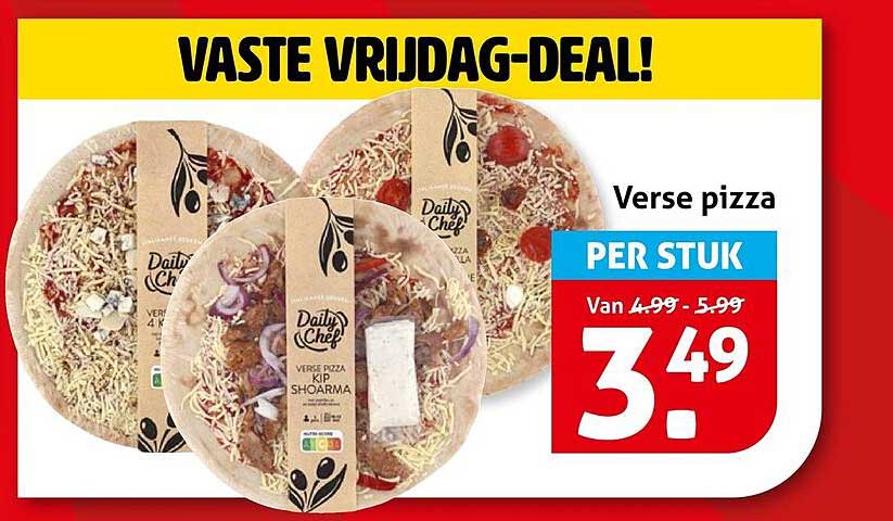 Verse pizza PER STUK