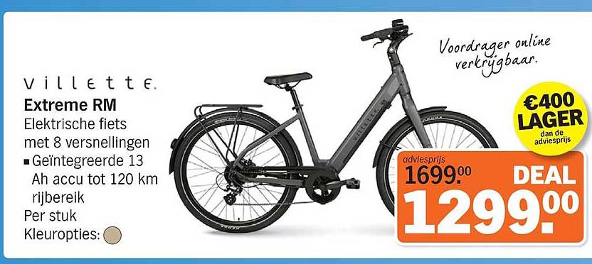 Villette Extreme RM Elektrische fiets met 8 versnellingen