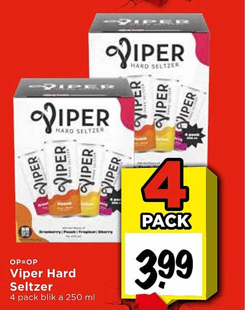 Viper Hard Seltzer 4 pack blik a 250 ml