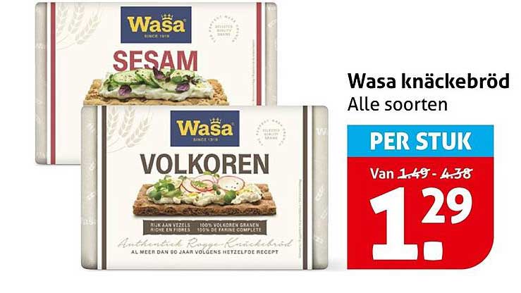 Wasa knäckebröd Alle soorten PER STUK