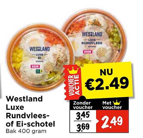 Westland Luxe Rundvlees- of Ei-schotel Bak 400 gram