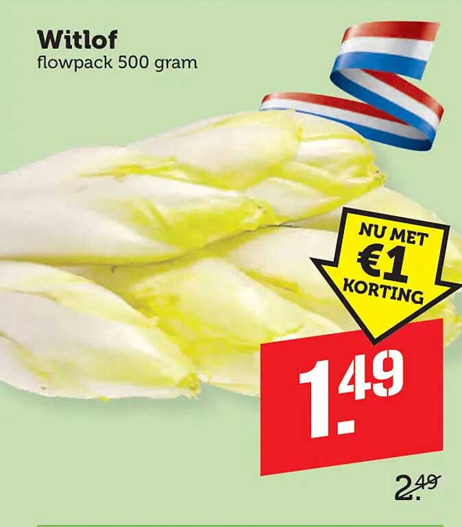 Witlof flowpack 500 gram