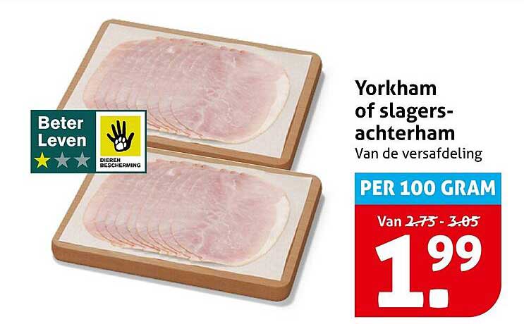 Yorkham of slagers-achterham Van de versafdeling