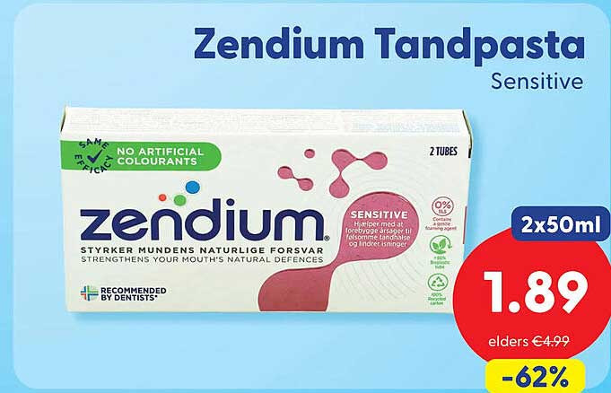 Zendium Tandpasta Sensitive 2x50ml