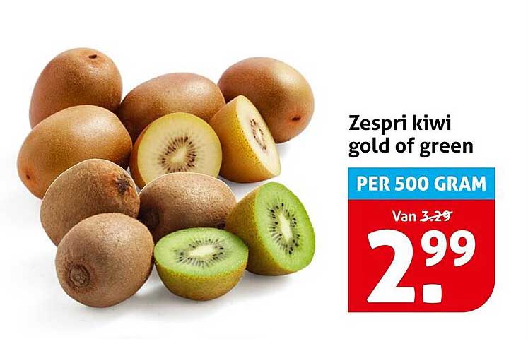 Zespri kiwi gold of green PER 500 GRAM