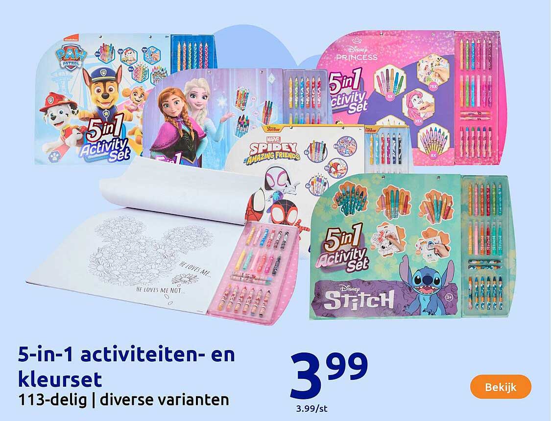 5-in-1 activiteiten- en kleurset