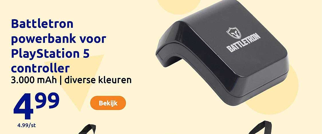 Battletron powerbank voor PlayStation 5 controller