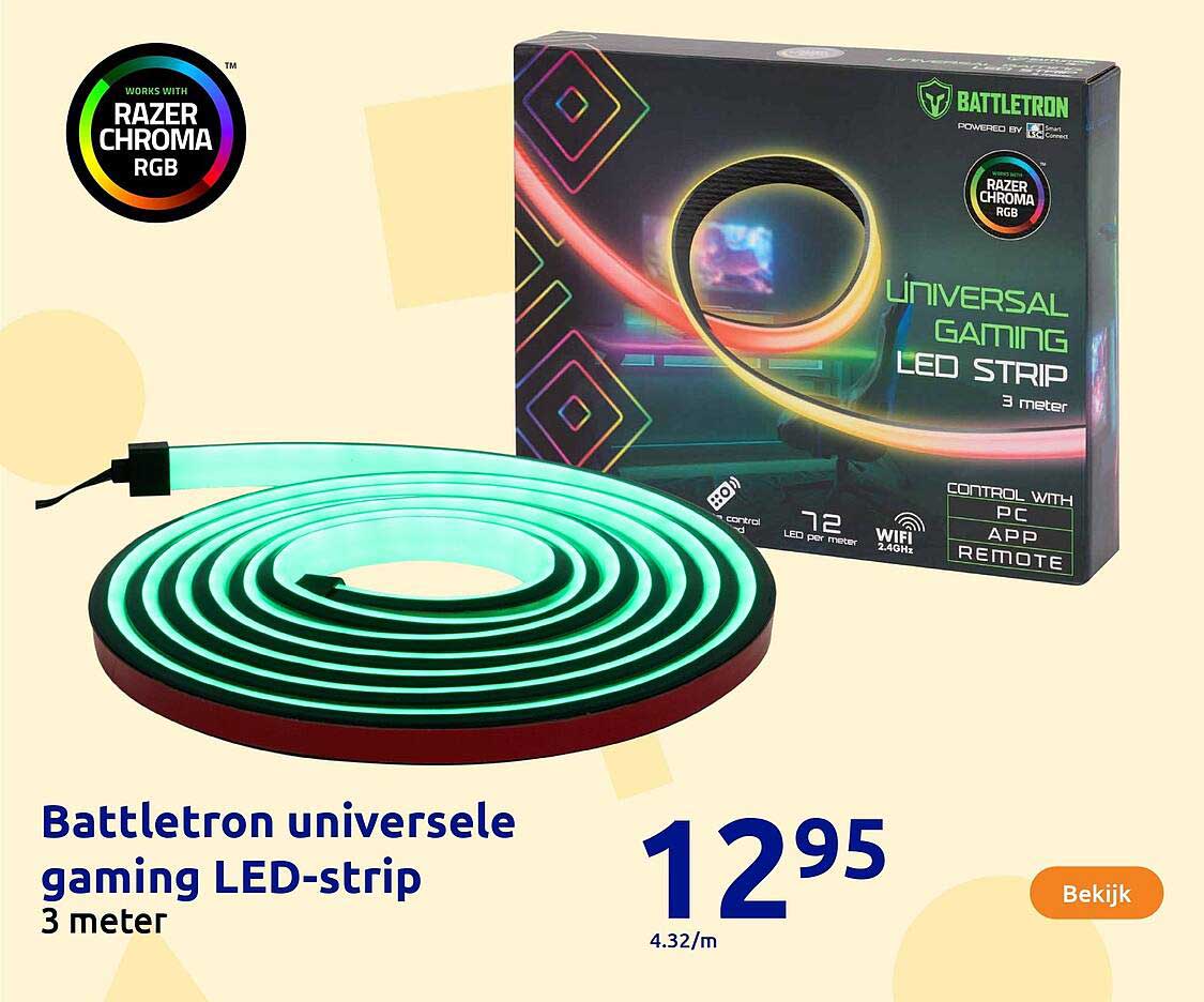 Battletron universele gaming LED-strip 3 meter