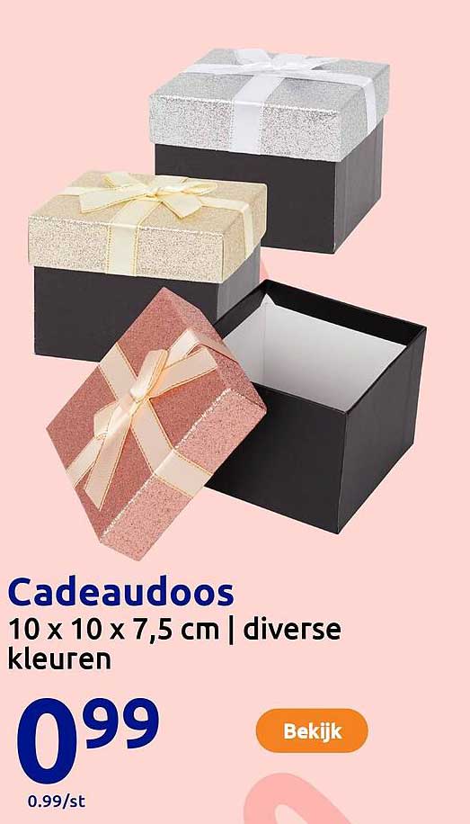 Cadeaul doos 10 x 10 x 7,5 cm | diverse kleuren