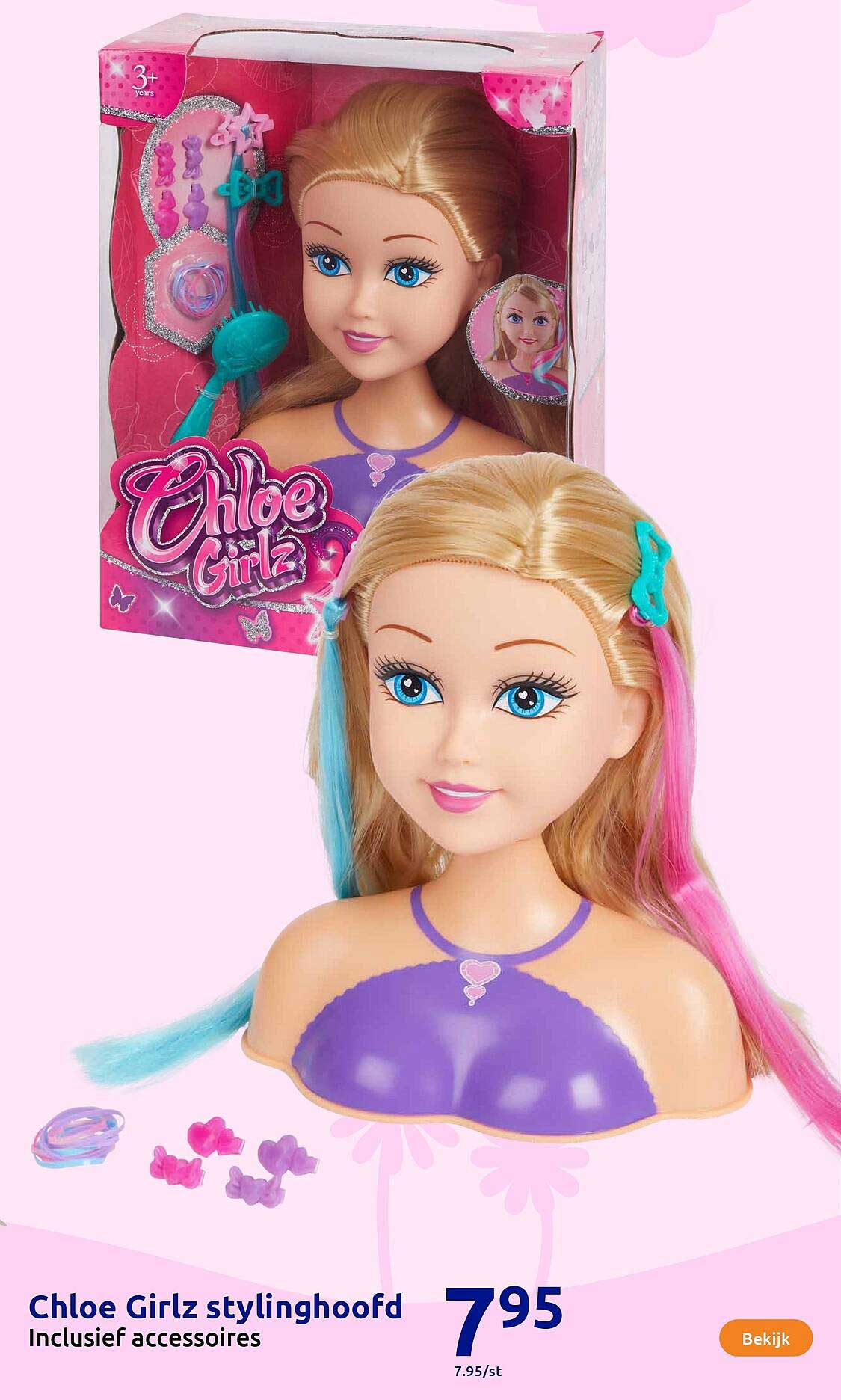 Chloe Girlz stylinghoofd Inclusief accessoires