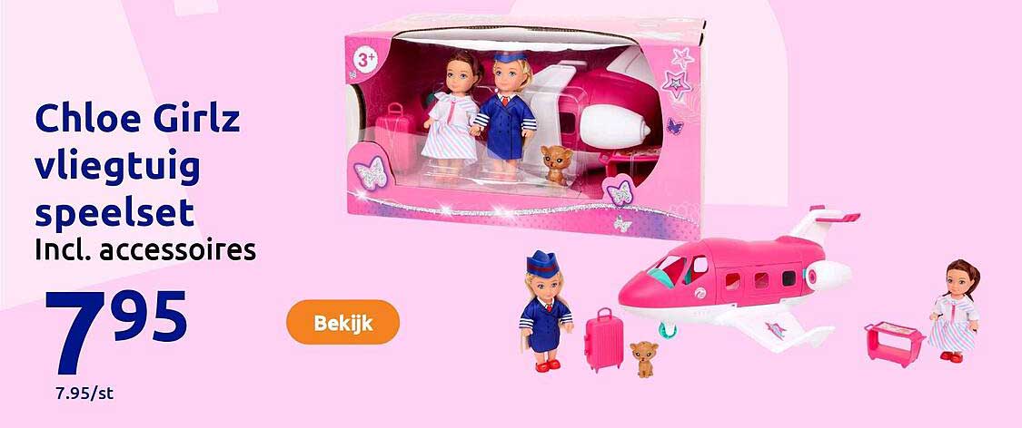 Chloe Girlz vliegtuig speelset Incl. accessoires