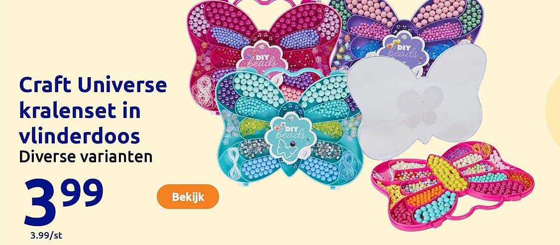 Craft Universe kralenset in vlinderdoos