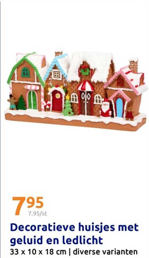 Decoratieve huisjes met geluid en ledlicht