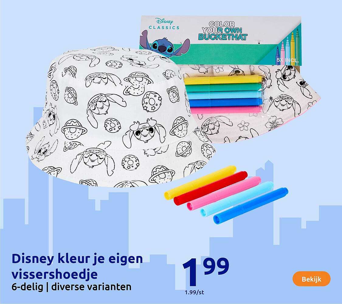 Disney kleur je eigen vissershoedje
