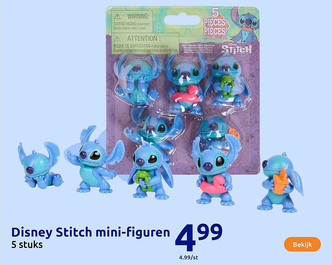 Disney Stitch mini-figuren 5 stuks