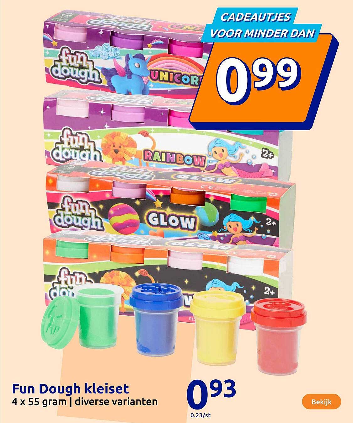Fun Dough kleiset 4 x 55 gram | diverse varianten