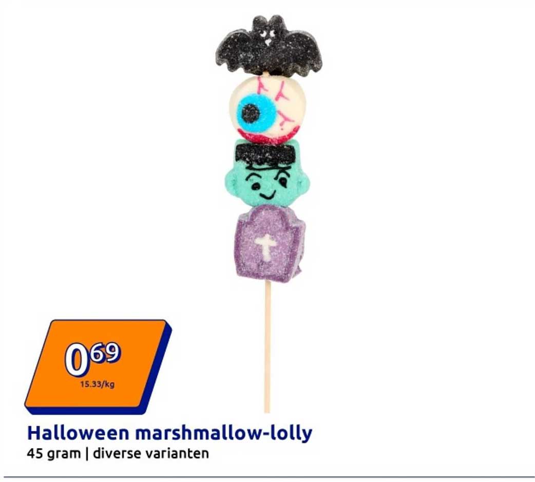 Halloween marshmallow-lolly