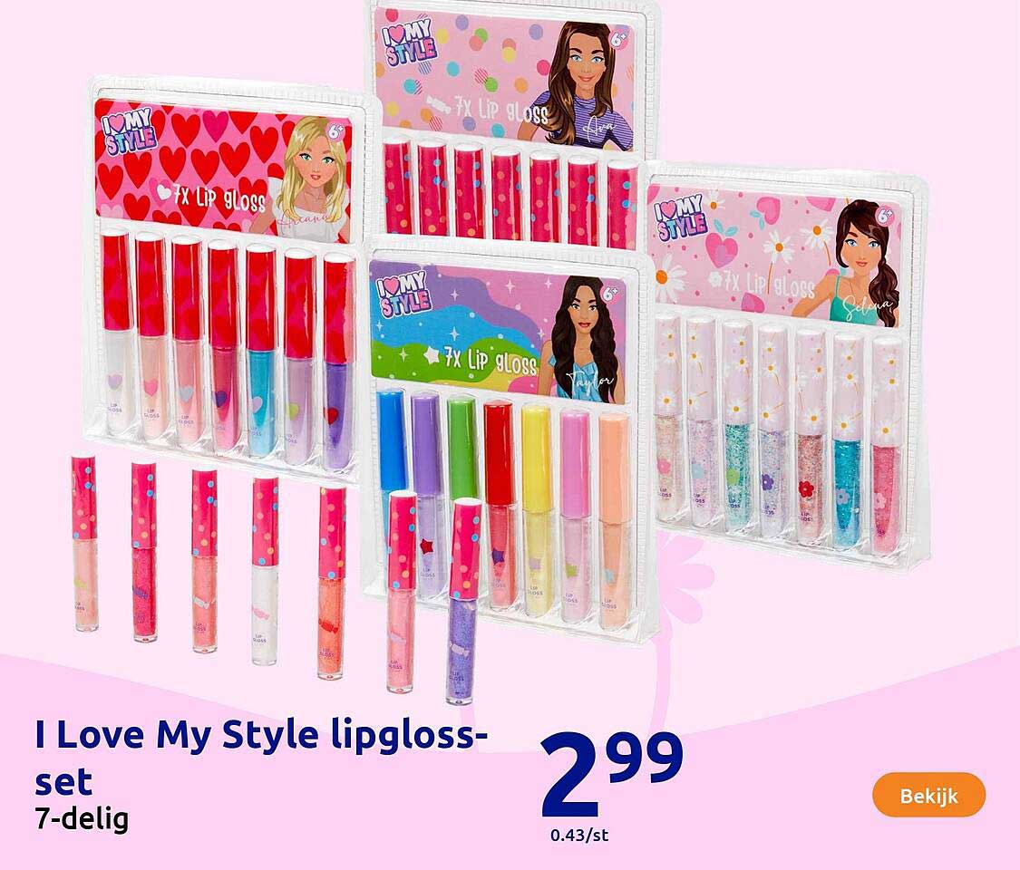 I Love My Style lipgloss-set 7-delig