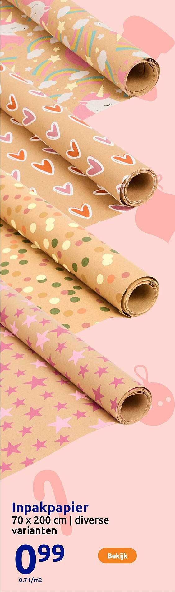 Inpakpapier 70 x 200 cm | diverse varianten