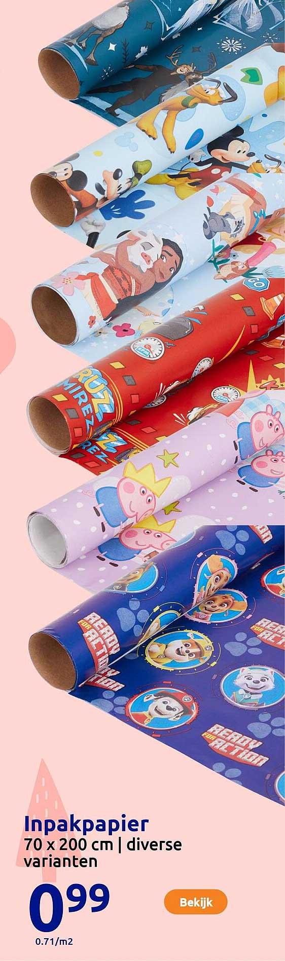 Inpakpapier 70 x 200 cm | diverse varianten