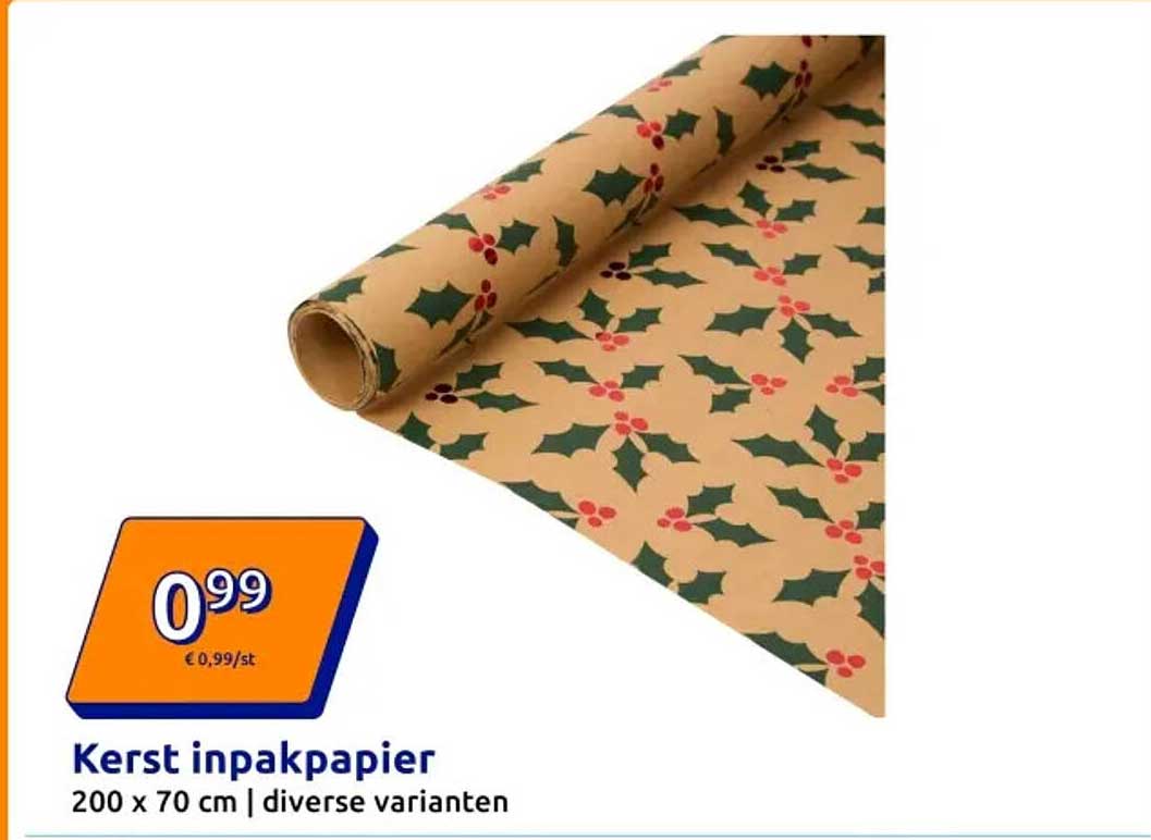 Kerst inpakpapier 200 x 70 cm | diverse varianten