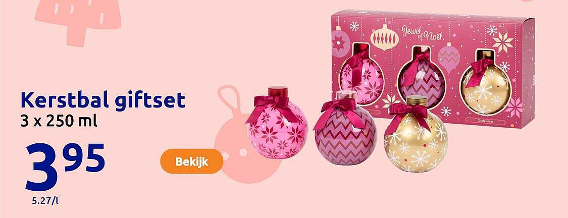 Kerstbal giftset 3 x 250 ml