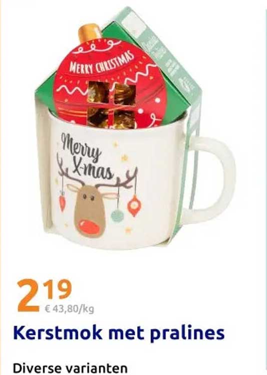 Kerstmok met pralines