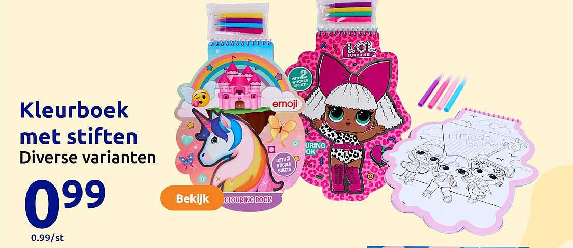 Kleurboek met stiften