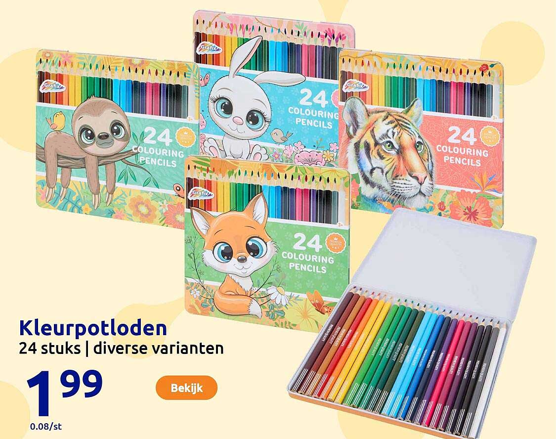 Kleurpotloden 24 stuks | diverse varianten
