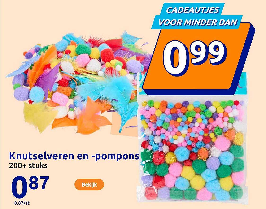 Knutselveren en -pompons 200+ stuks