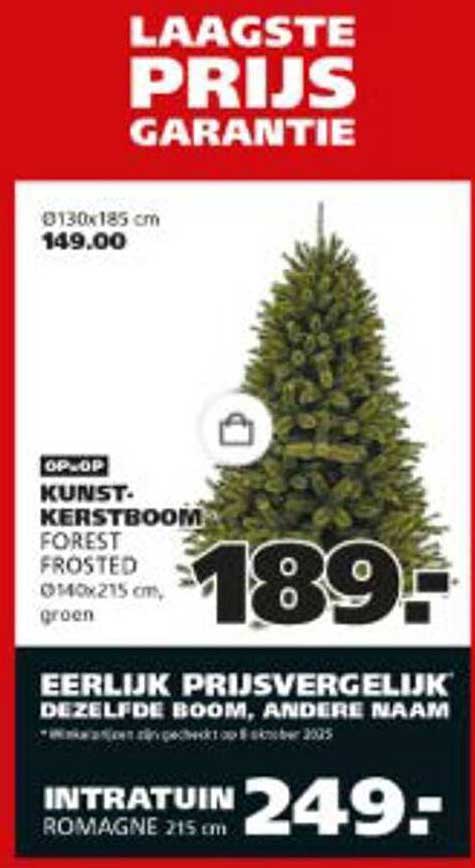 KUNST-KERSTBOOM FOREST FROSTED Ø140x215 cm, groen