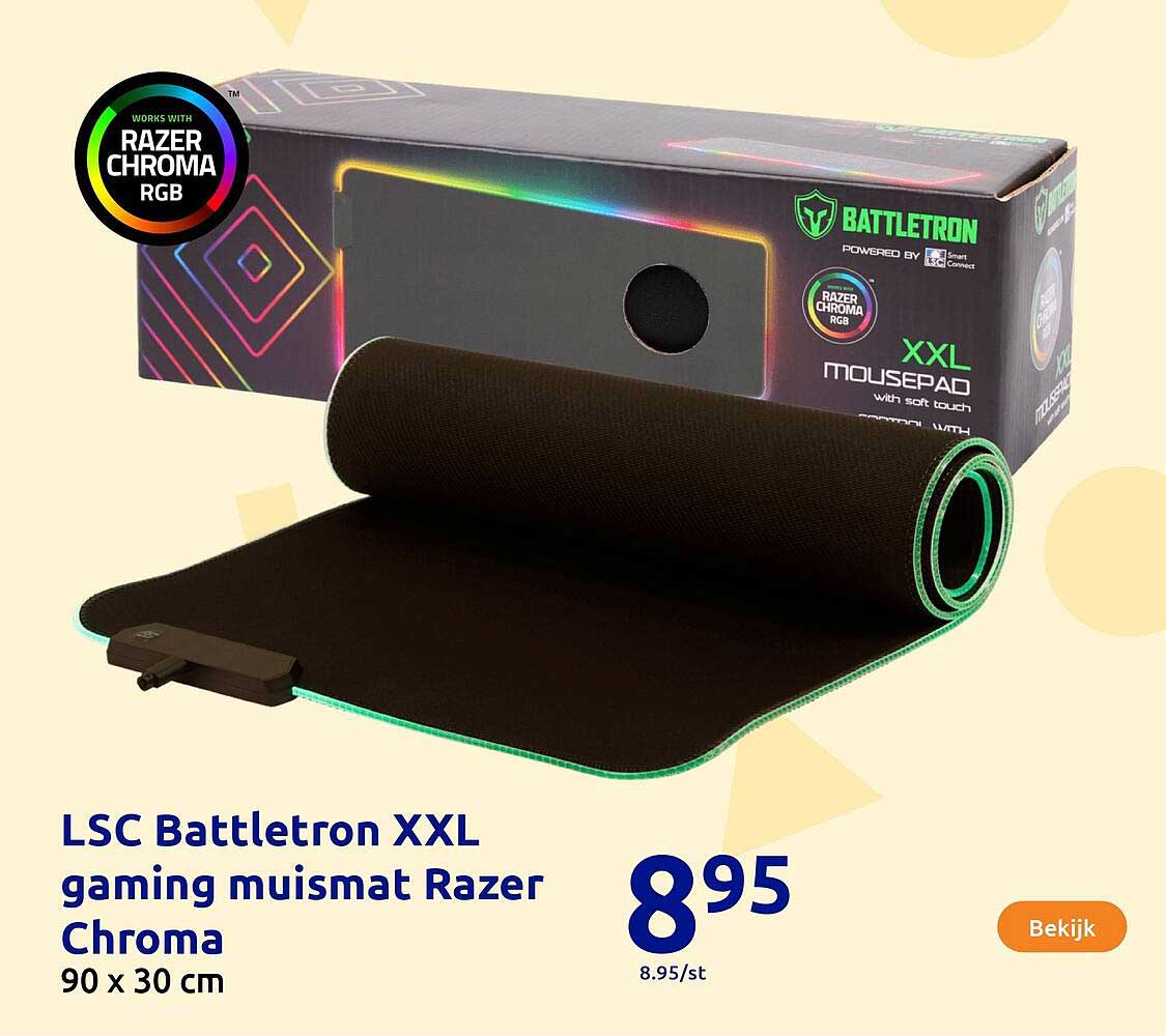 LSC Battletron XXL gaming muismat Razer Chroma