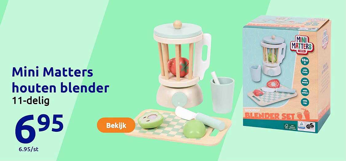 Mini Matters houten blender 11-delig